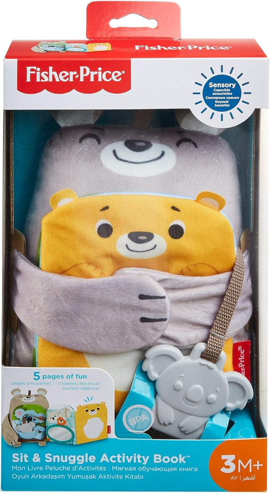 Fisher-Price Oyun Arkadaşım Yumuşak Aktivite Kitabı, Peluş Hayvanlı Bebek Oyuncağı GJD37